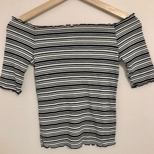 Stripped off the shoulder top